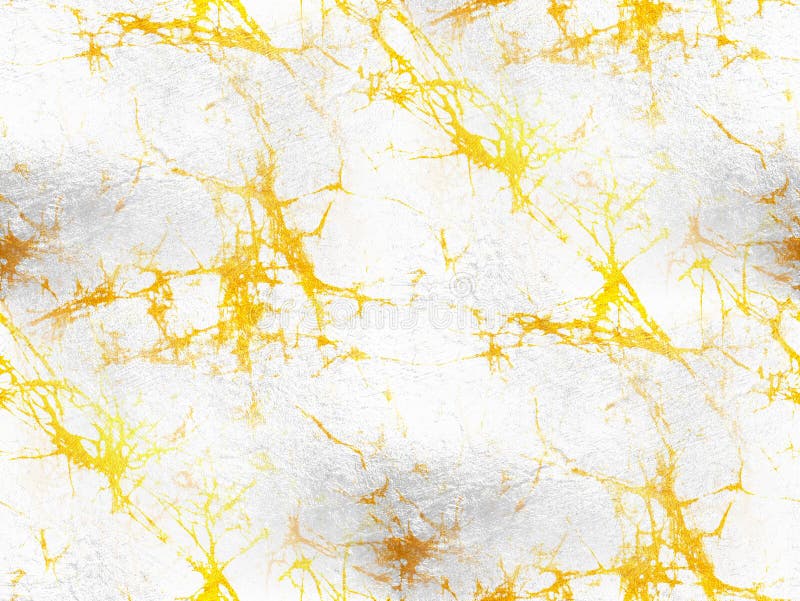 White Marble Texture with Golden Veins Abstract Background Stock