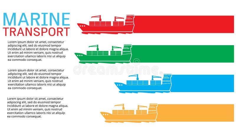 White Marine Cargo Ship Bound For Export And Import Goods ...
