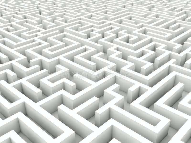 White Maze Stock Illustration Illustration Of Labyrinth 22591269
