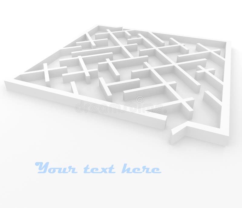 White maze isolated on white
