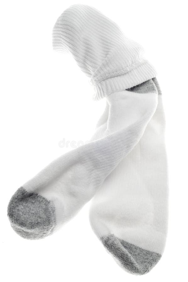 White Mens Athletic Cotton Socks Stock Image - Image of isolated ...