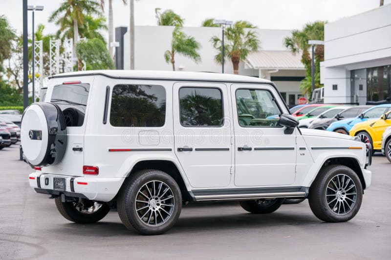 White Mercedes G Wagon 2024 Model Editorial Stock Image Image of auto
