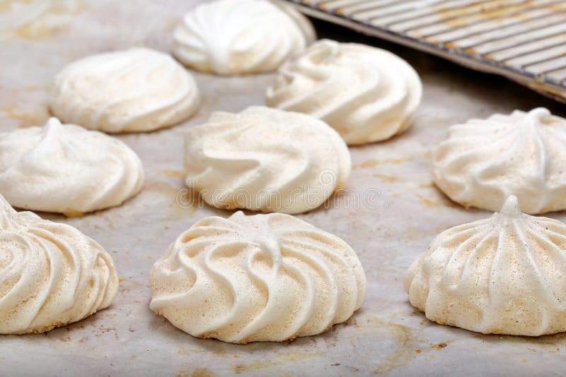 White meringue in a bakery stock image. Image of fluffy 61662855