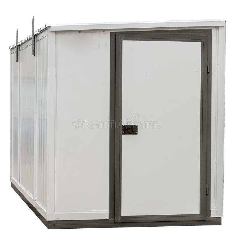 White metal container. stock image. Image of trade, modular 127296529