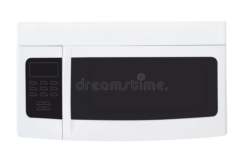 White Microwave Oven On White Stock Photo - Image of metal, life: 129636762