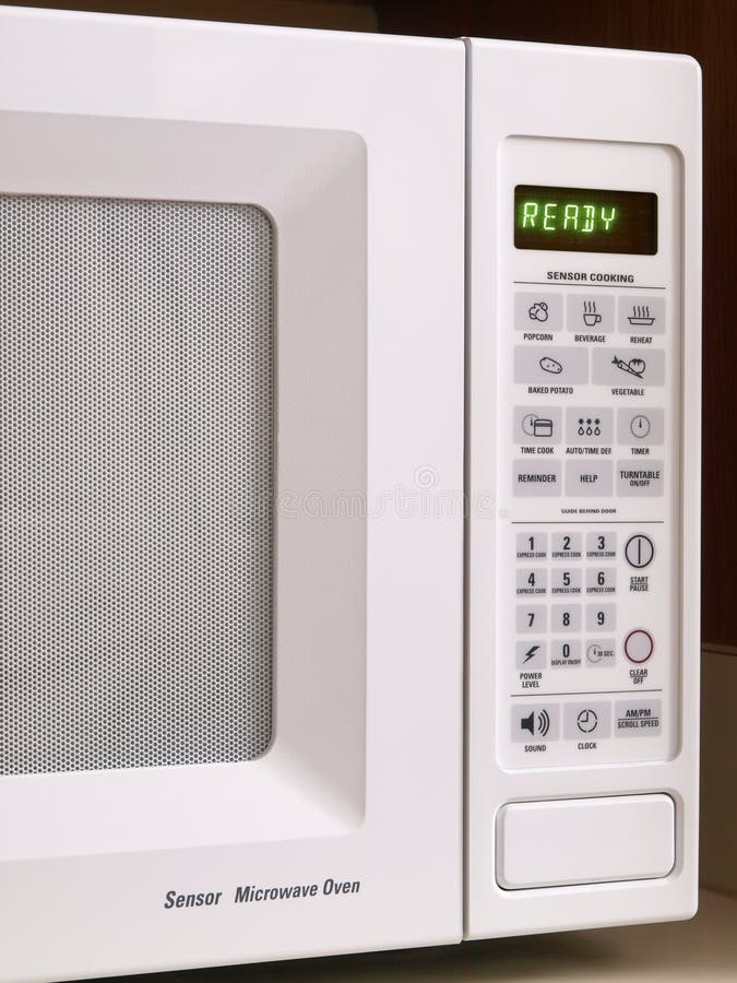 White Microwave Oven Partial View Stock Photo Image of oven