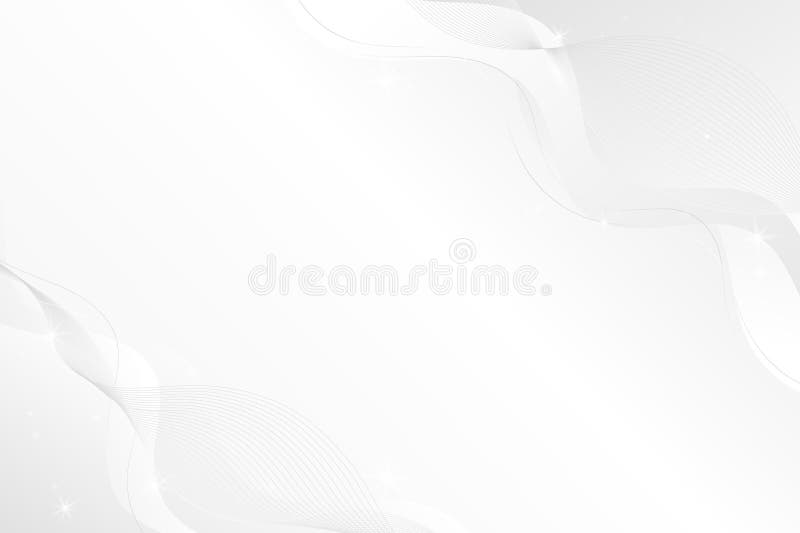 White minimal waves abstract background stock illustration