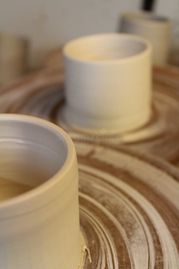 White Molding Clay Pot during Daytime Stock Photo Image of clay