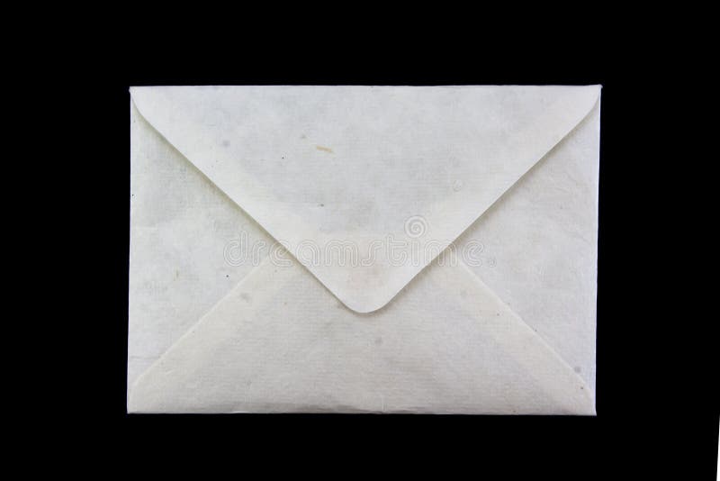 White mulberry paper letter envelope
