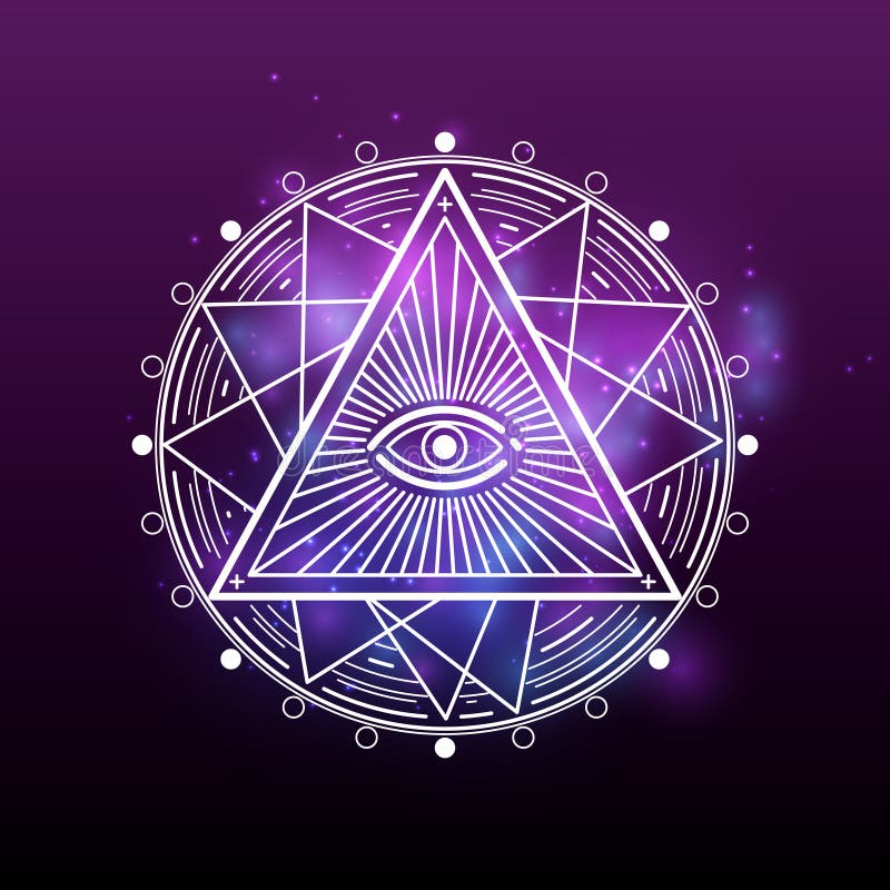 White mystery, occult, alchemy, mystical esoteric royalty free illustration