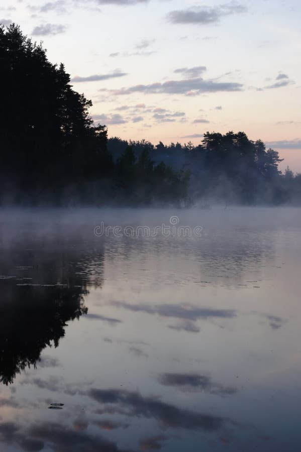The white nights on wood lake royalty free stock images