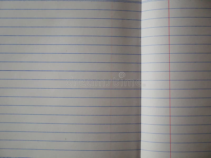 White Note Book Paper with Line. Stock Photo Image of view, note