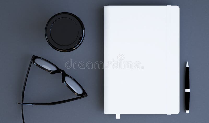 White notebook mockup royalty free illustration