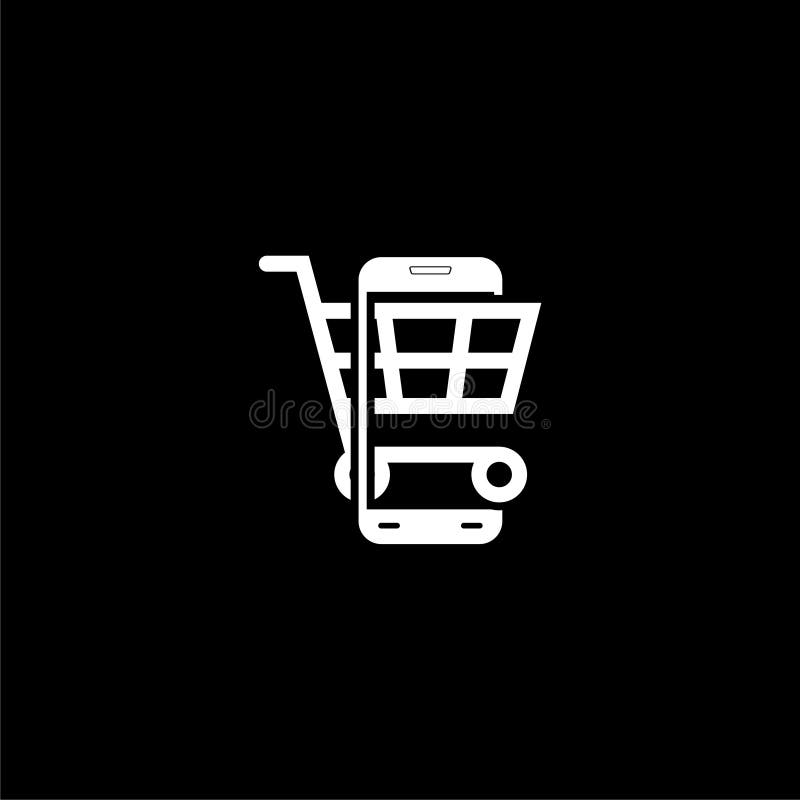 Online Shop Marketplace Icon Or Logo On Dark Background Stock Illustration Illustration Of Product Graphic 133381686