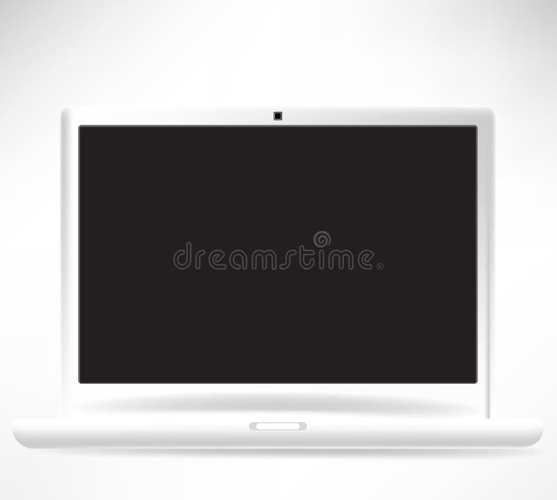 White open laptop computer vector illustration White open laptop computer vector illustration