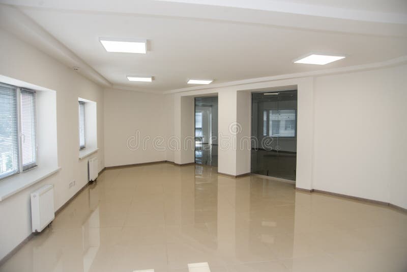 White open space office interior can be used as background royalty free stock photo