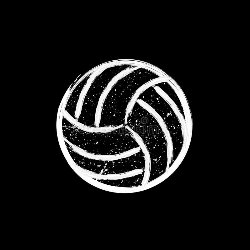 White Grunge Dotted Volleyball Stock Vector - Illustration of ball ...
