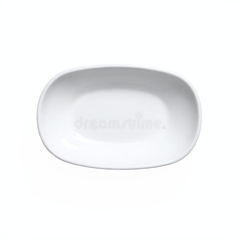 This image features a white oval ceramic serving bowl set against a transparent background. The bowl is empty, showcasing its glossy and smooth surface, perfect for modern dining and minimalist tableware. The clean design highlights its usability for meal service in restaurants or households alike. This image is created with AI. Cleanplate vectors