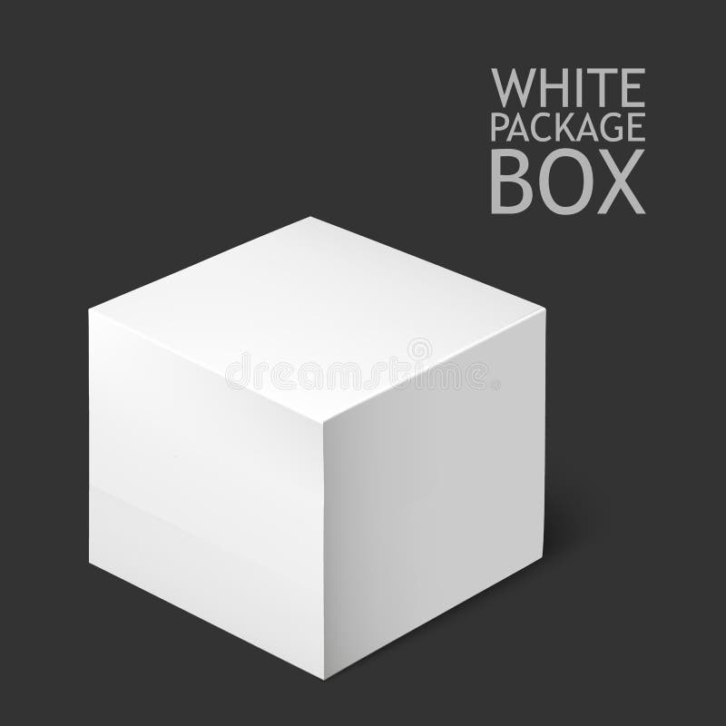 Download White Package Box. Mockup Template Stock Vector - Illustration of advertising, graphite: 55404127