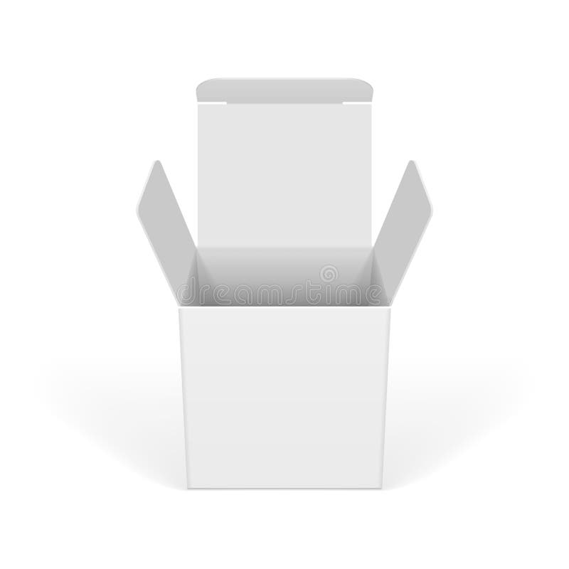 White Package Box Opened. for Electronic Device Stock Vector