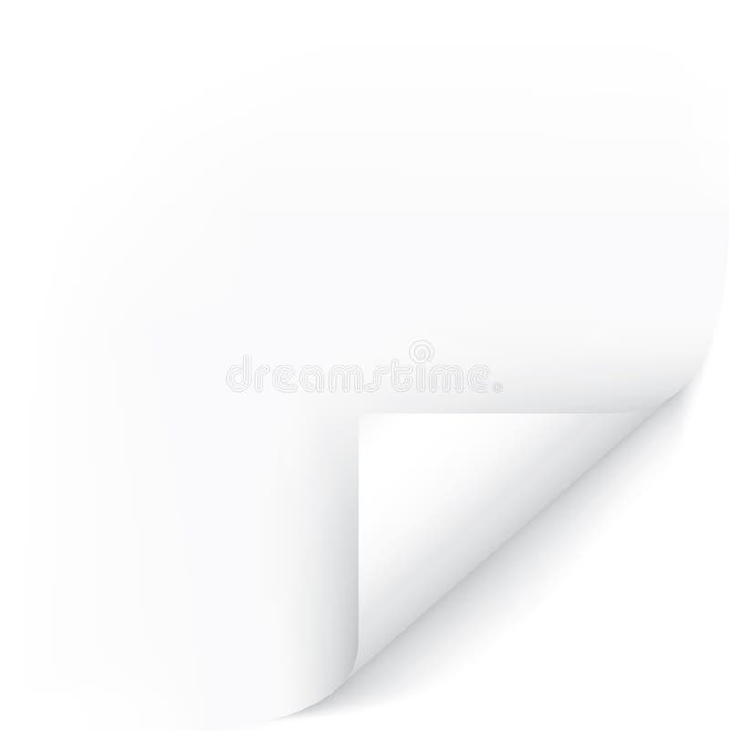 White Page Corner stock illustration