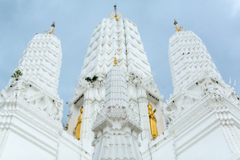 White pagoda with stucco ornaments