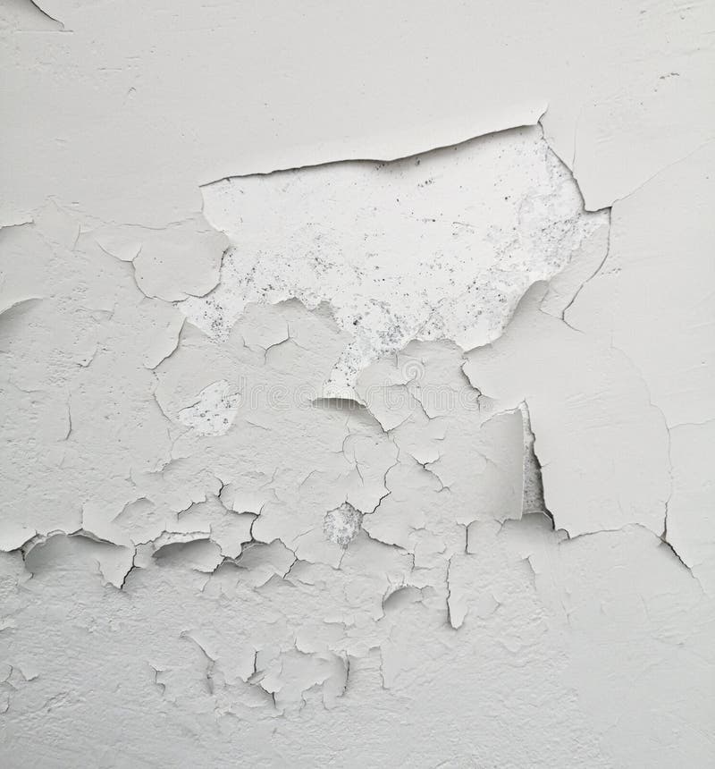 White Paint is Cracking on the Old Wall Stock Photo Image of effect