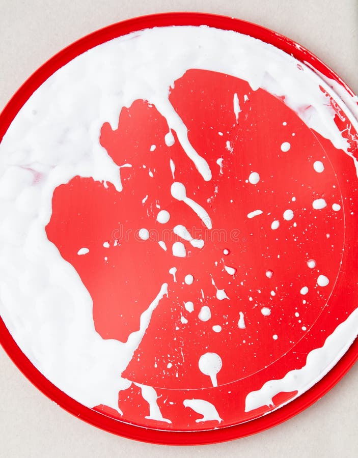 White Paint on Red Plastic As an Abstract Background Stock Image Image of white, plate 274268699