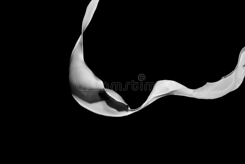 White Paint Splash on Black Background. Stock Photo Image of coloured