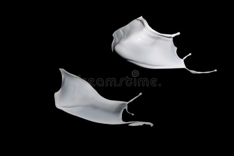 White Paint Splash on Black Background. Stock Image Image of