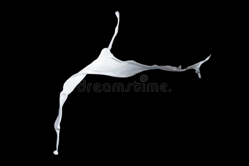 White Paint Splash on Black Background. Stock Image Image of
