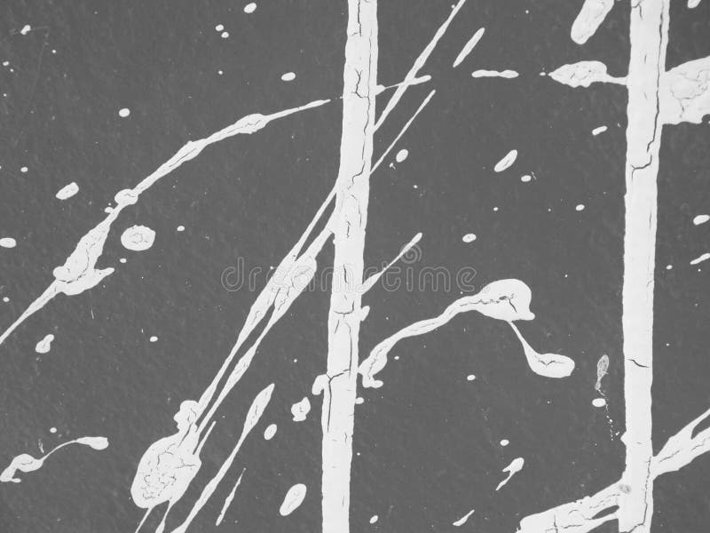 White Paint Splashes and Drips on a Grey Wall Stock Image Image of