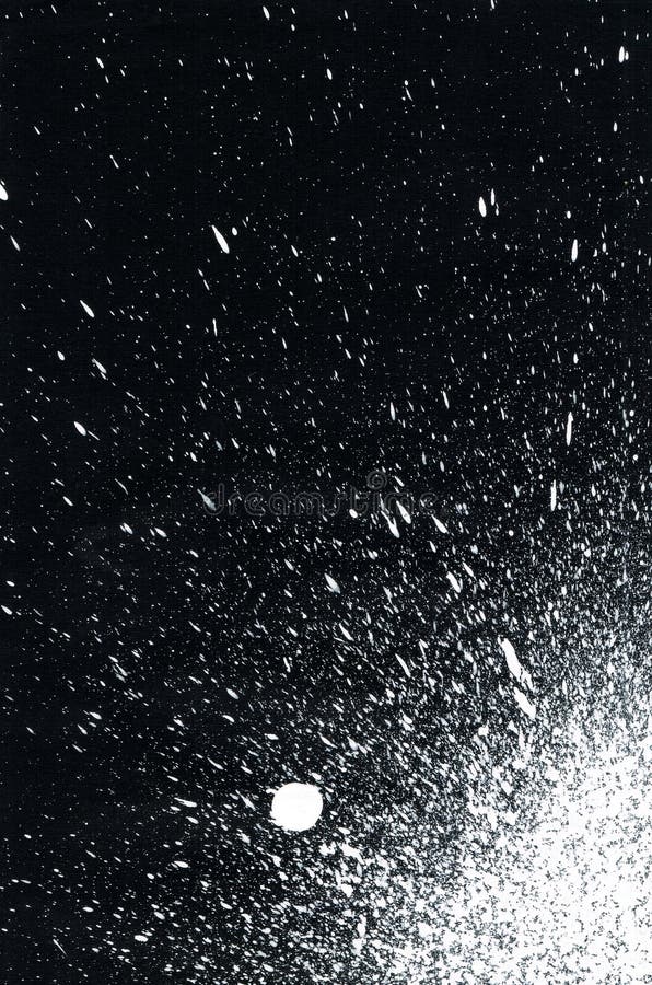 White Paint Splatter On Black Background Stock Illustration