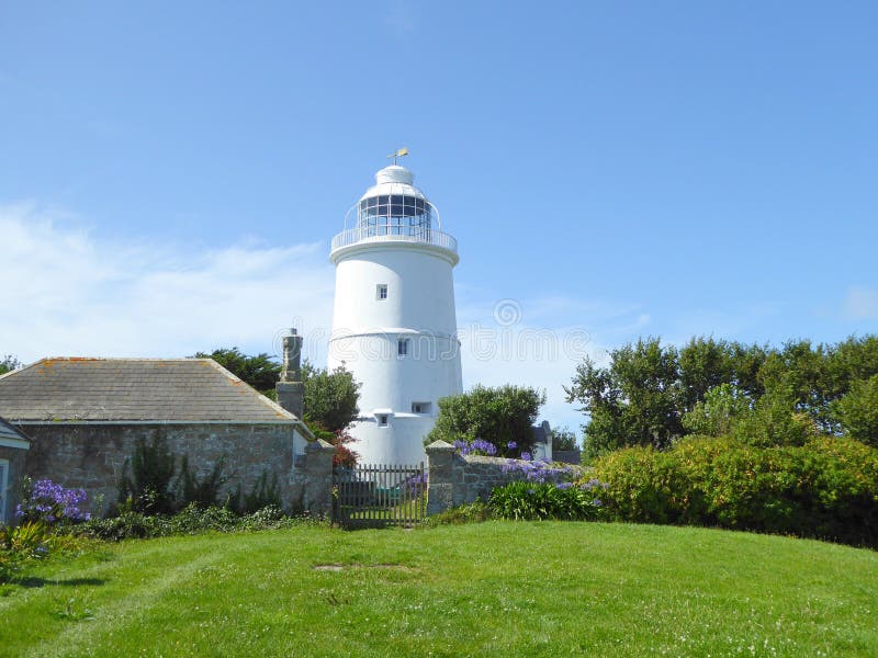 White painted lighthouse tower