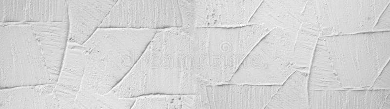 White Painted Rough Plaster Facade Texture Background Banner Panorama 