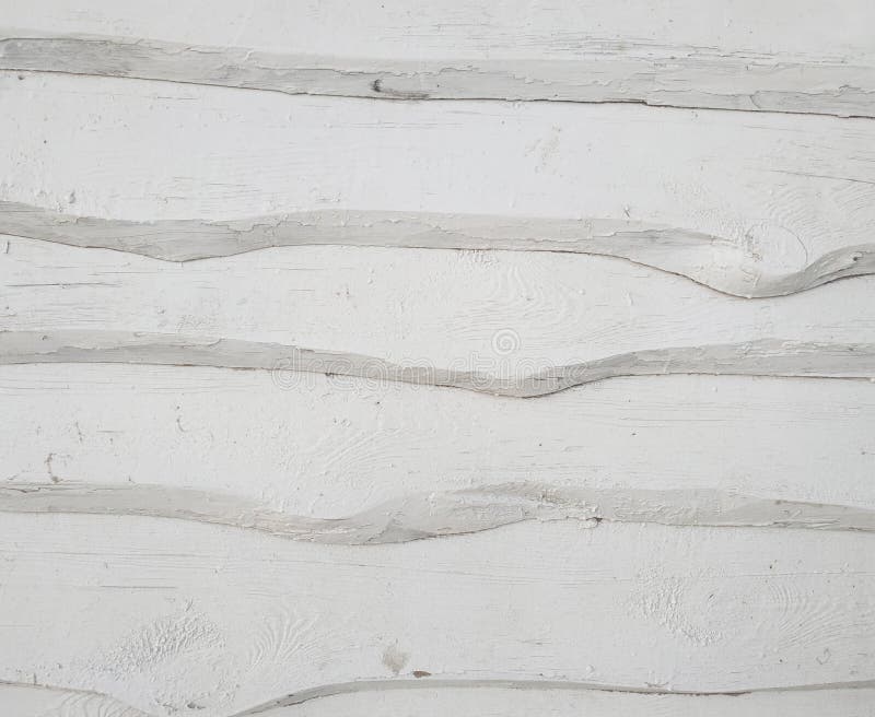 White Painted Wooden Texture Background. Rough Uneven Wooden Horizontal