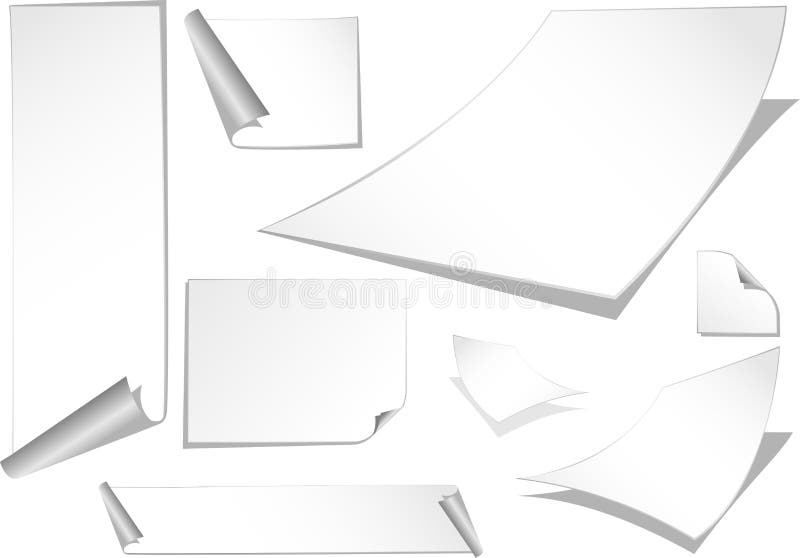 Top view of white paper sheets Royalty Free Vector Image