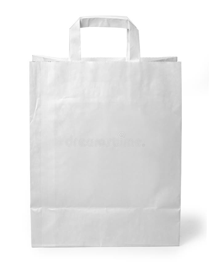 White paper bag royalty free stock images