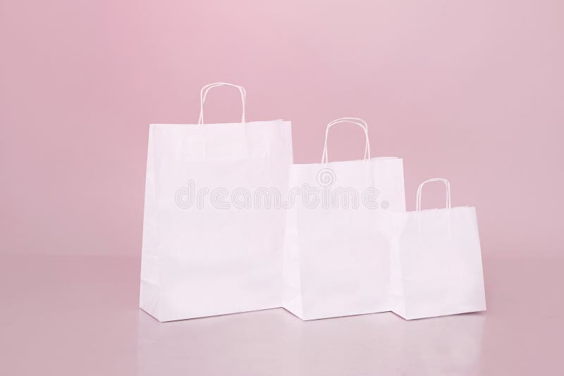 White Paper Bag Shopping Sale Discount Shop and Store Stock Image ...