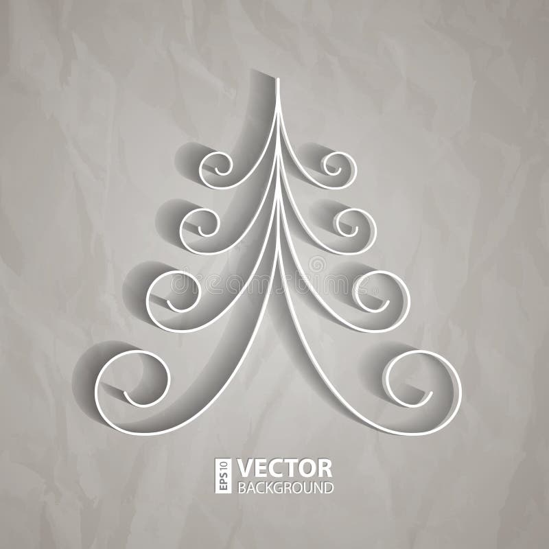 White paper christmas tree
