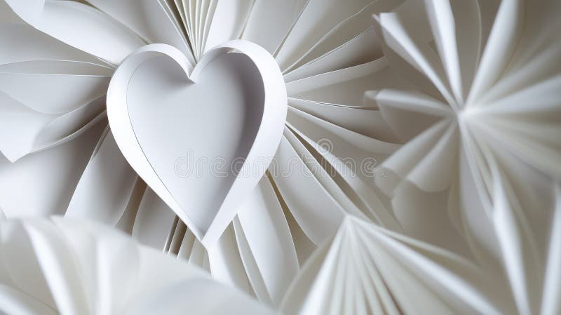 He white paper folded illustration fold love affection craft creativity symmetry illustration de vecteur