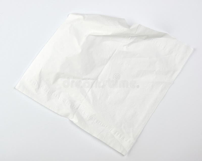 White Paper Napkin for Face and Body Stock Image - Image of wipe ...