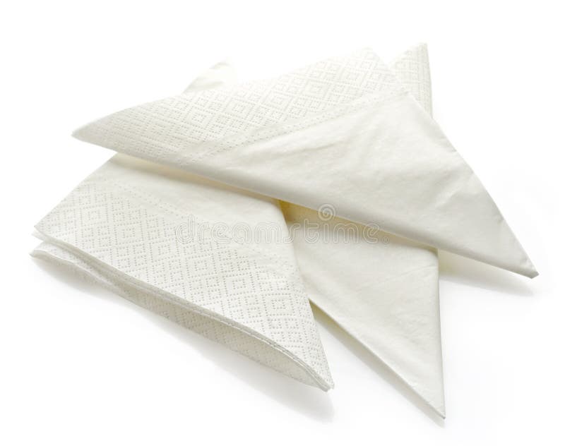White paper napkins stock photo. Image of serving, stack 57935318