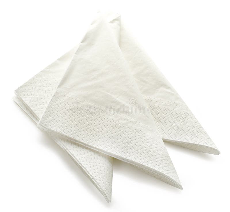 White paper napkins stock photo. Image of food, white 57935460