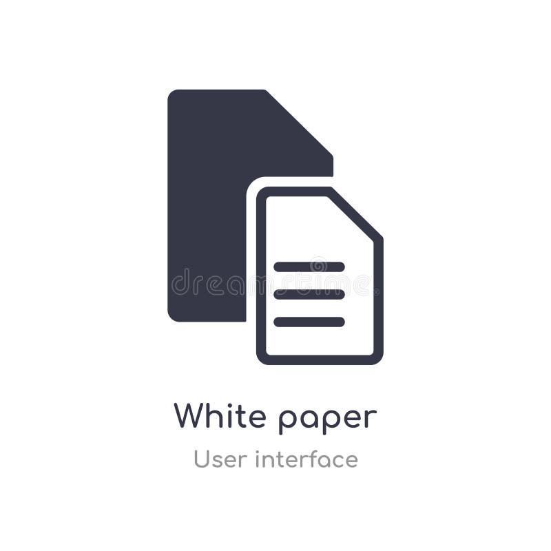 white paper outline icon. isolated line vector illustration from user interface collection. editable thin stroke white paper icon vector illustration white paper outline icon. isolated line vector illustration from user interface collection. editable thin stroke white paper icon vector illustration