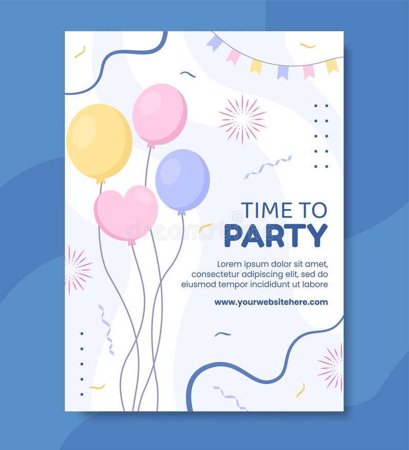 White Party Poster Template Hand Drawn Cartoon Background Vector White Party Poster Template Hand Drawn Cartoon Background Vector