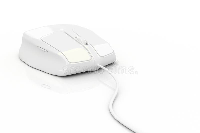 White pc mouse stock image. Image of space, reflection 4878299