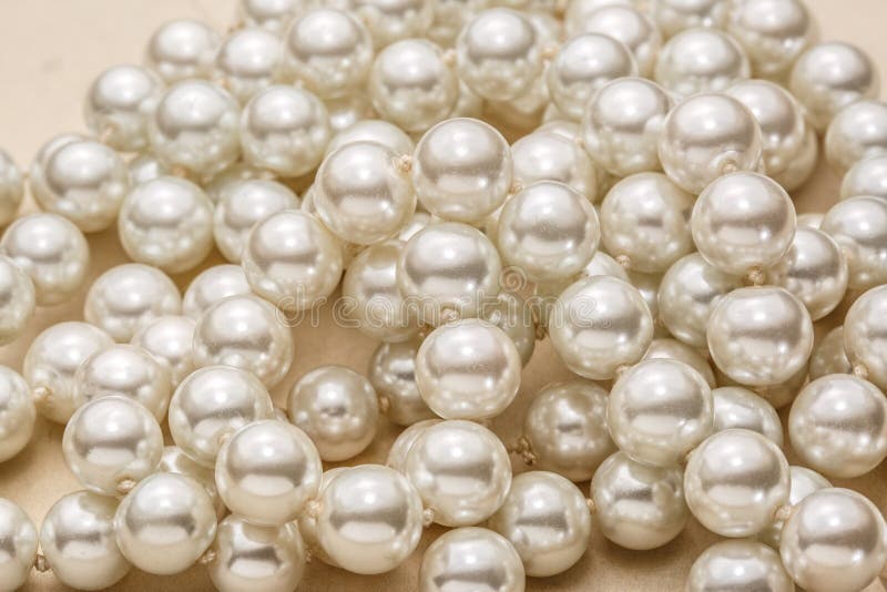 White pearl necklace stock photo. Image of background - 74525586