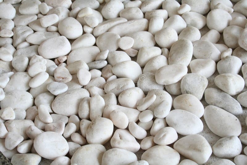 White pebbles royalty free stock images