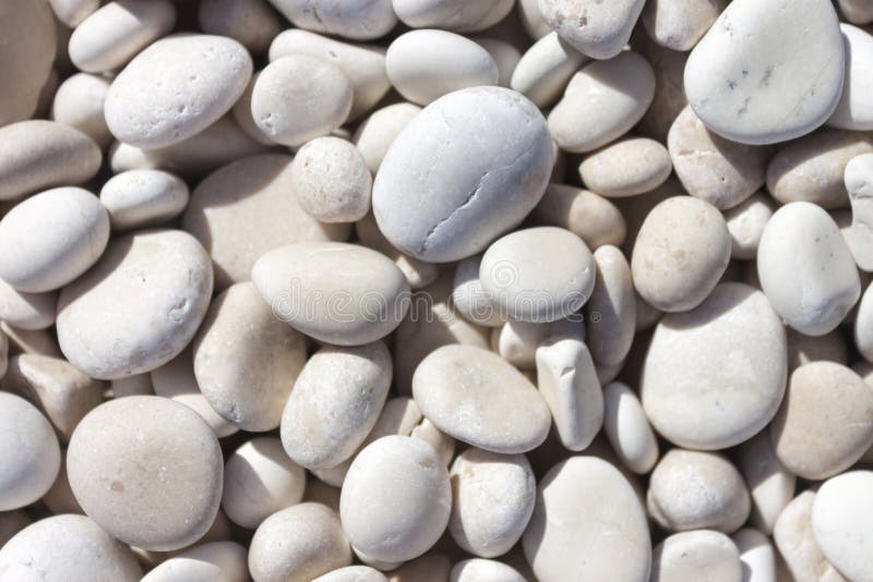 White pebbles background
